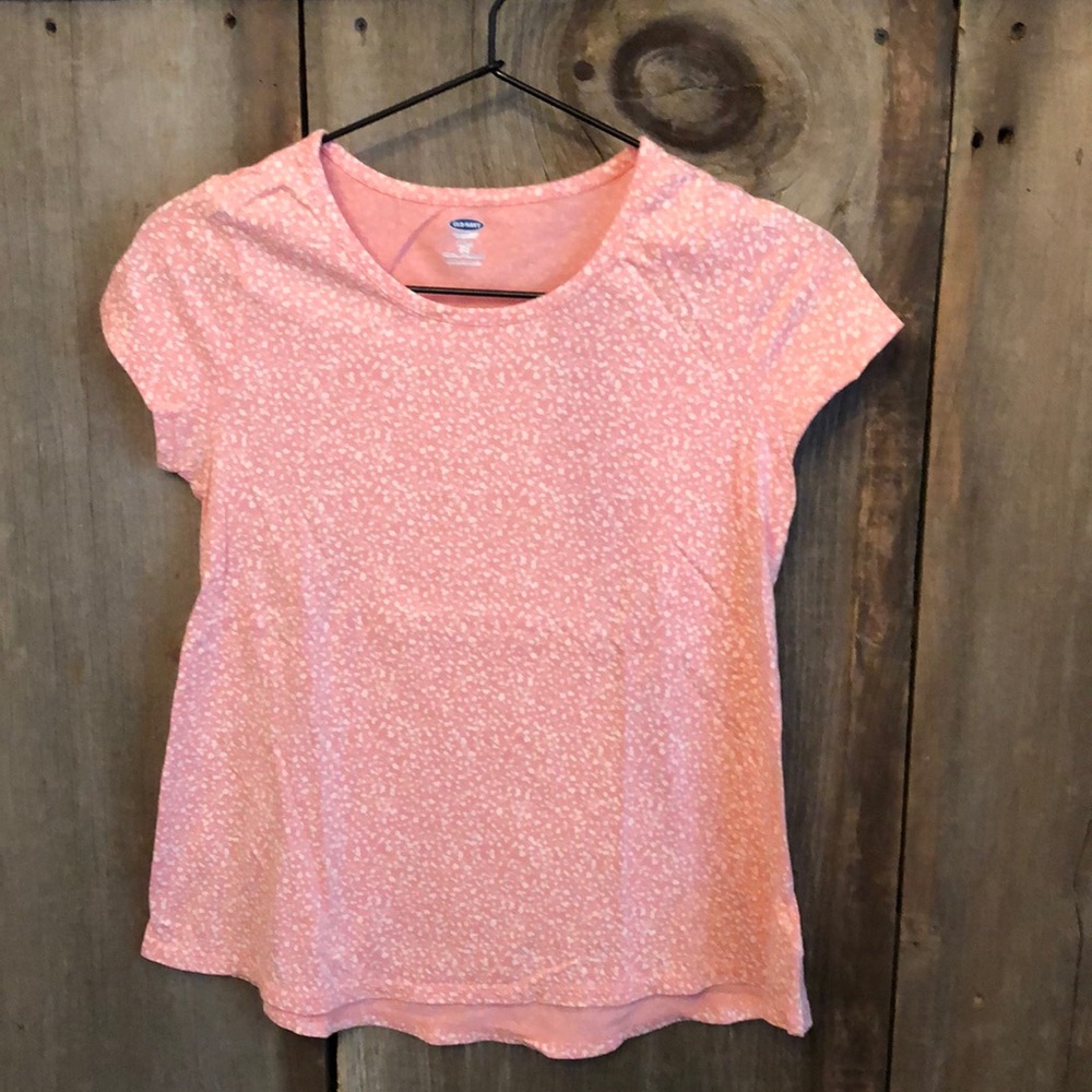Old Navy Floral Pink A-line Swing Top XL 14 Girls
